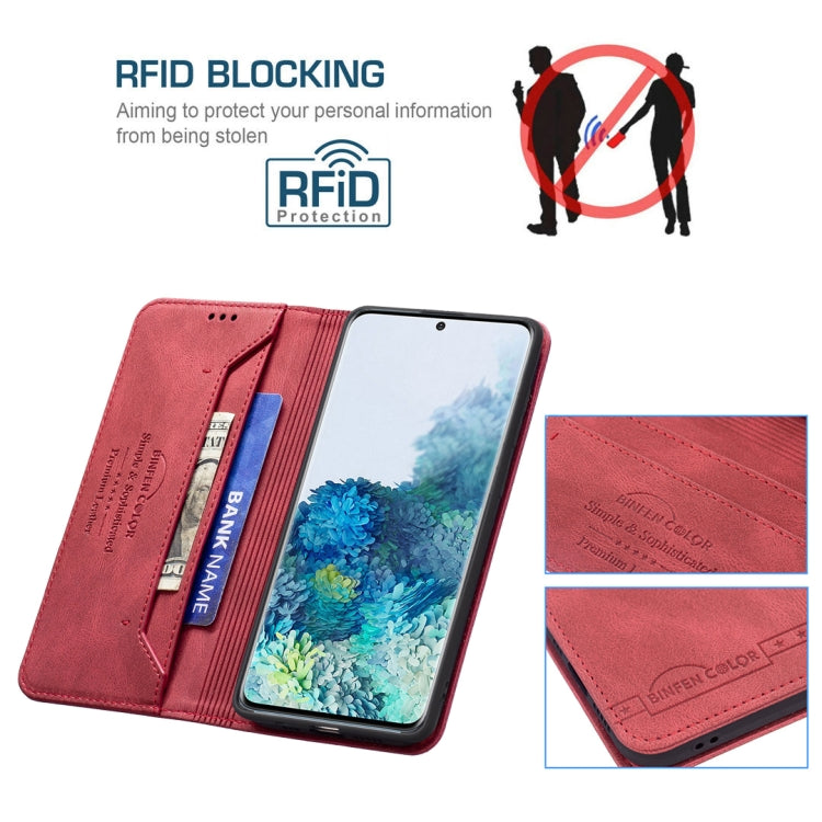 For Samsung Galaxy S20+ Magnetic RFID Blocking Anti-Theft Leather Case with Holder & Card Slots & Wallet