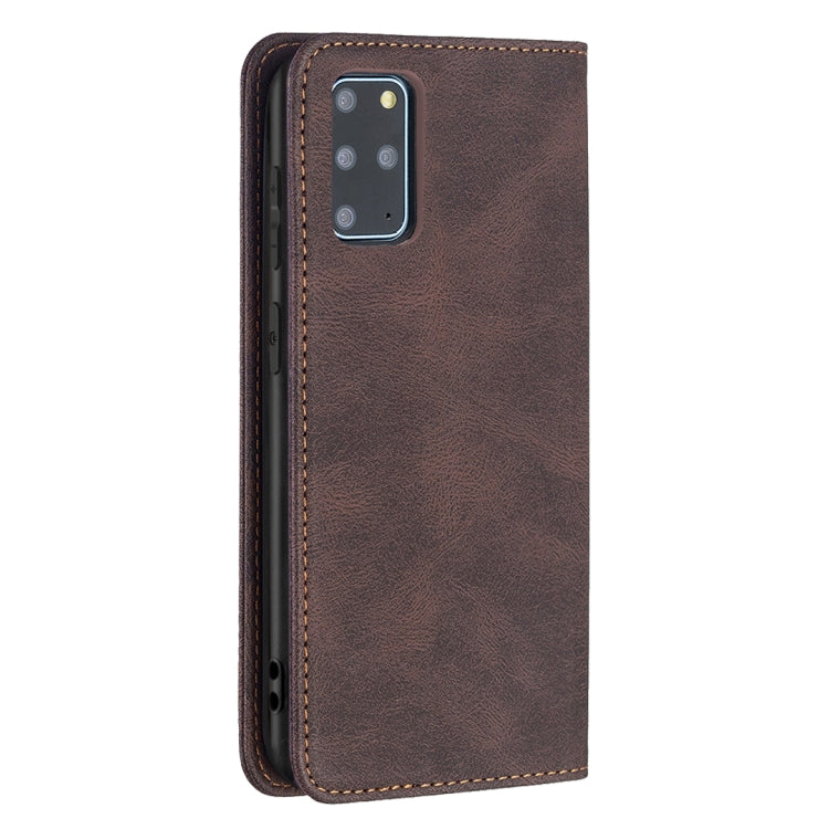 For Samsung Galaxy S20+ Magnetic RFID Blocking Anti-Theft Leather Case with Holder & Card Slots & Wallet