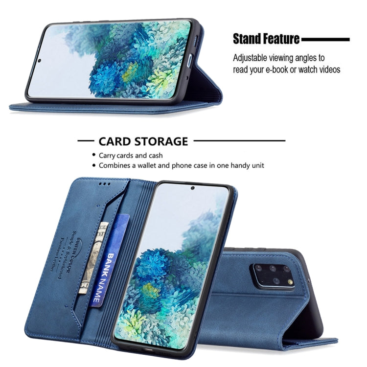 For Samsung Galaxy S20+ Magnetic RFID Blocking Anti-Theft Leather Case with Holder & Card Slots & Wallet