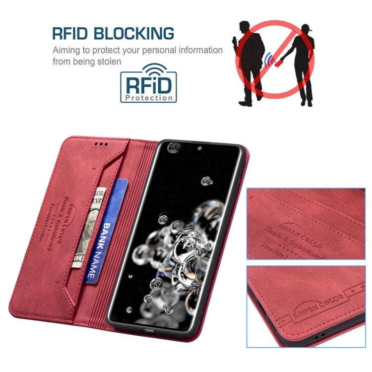For Samsung Galaxy S20 Ultra Magnetic RFID Blocking Anti-Theft Leather Case with Holder & Card Slots & Wallet