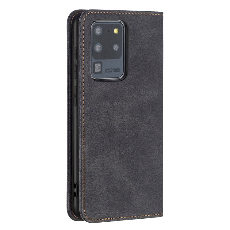 For Samsung Galaxy S20 Ultra Magnetic RFID Blocking Anti-Theft Leather Case with Holder & Card Slots & Wallet
