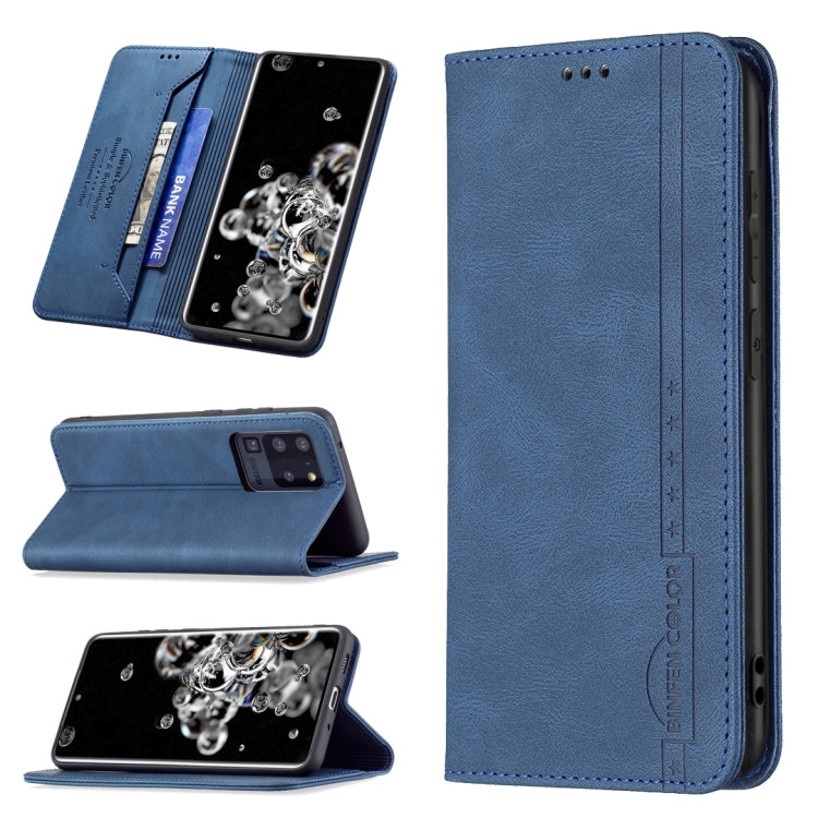 For Samsung Galaxy S20 Ultra Magnetic RFID Blocking Anti-Theft Leather Case with Holder & Card Slots & Wallet