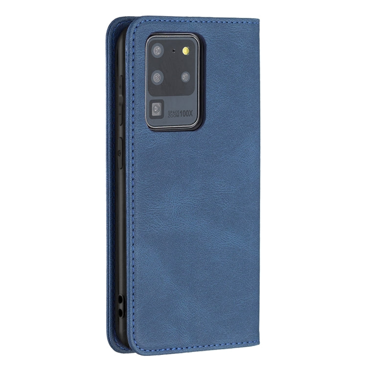 For Samsung Galaxy S20 Ultra Magnetic RFID Blocking Anti-Theft Leather Case with Holder & Card Slots & Wallet