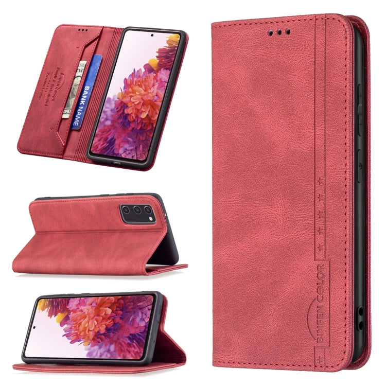 For Samsung Galaxy S20 FE Magnetic RFID Blocking Anti-Theft Leather Case with Holder & Card Slots & Wallet
