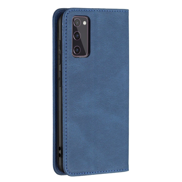 For Samsung Galaxy S20 FE Magnetic RFID Blocking Anti-Theft Leather Case with Holder & Card Slots & Wallet