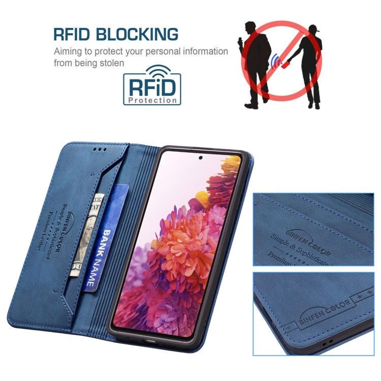 For Samsung Galaxy S20 FE Magnetic RFID Blocking Anti-Theft Leather Case with Holder & Card Slots & Wallet
