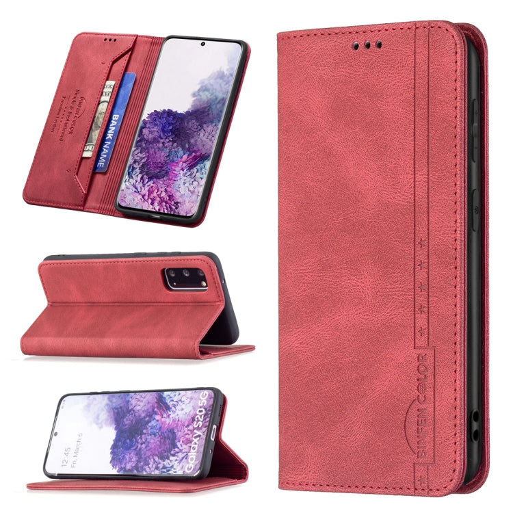 For Samsung Galaxy S20 Magnetic RFID Blocking Anti-Theft Leather Case with Holder & Card Slots & Wallet
