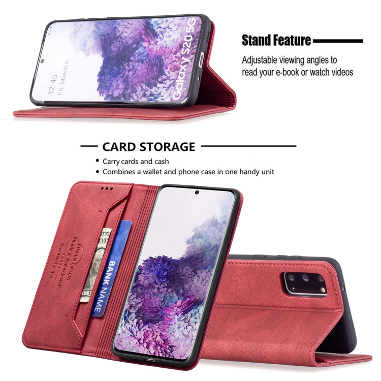 For Samsung Galaxy S20 Magnetic RFID Blocking Anti-Theft Leather Case with Holder & Card Slots & Wallet