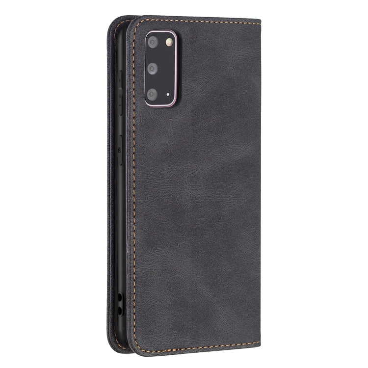 For Samsung Galaxy S20 Magnetic RFID Blocking Anti-Theft Leather Case with Holder & Card Slots & Wallet