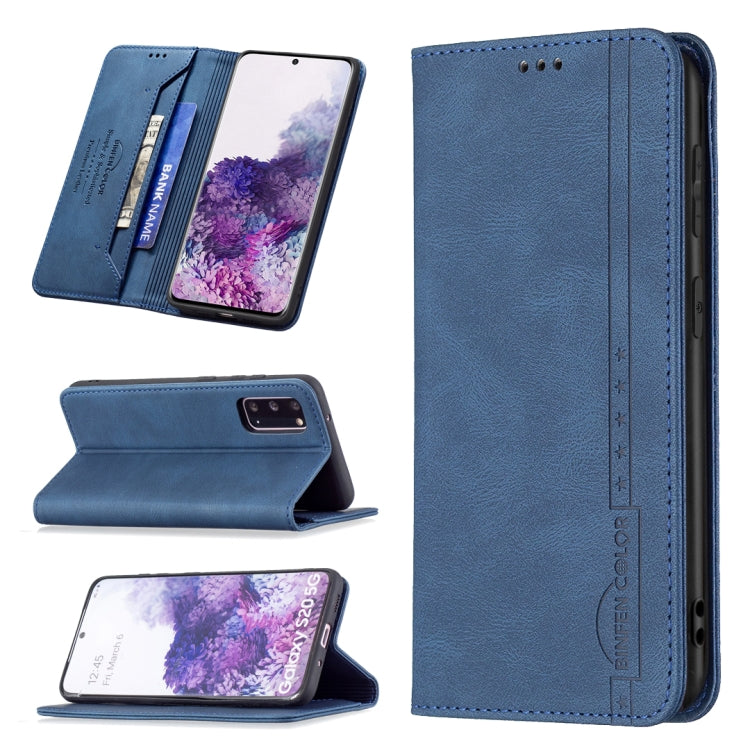 For Samsung Galaxy S20 Magnetic RFID Blocking Anti-Theft Leather Case with Holder & Card Slots & Wallet