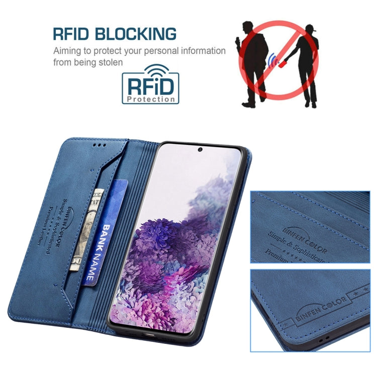 For Samsung Galaxy S20 Magnetic RFID Blocking Anti-Theft Leather Case with Holder & Card Slots & Wallet