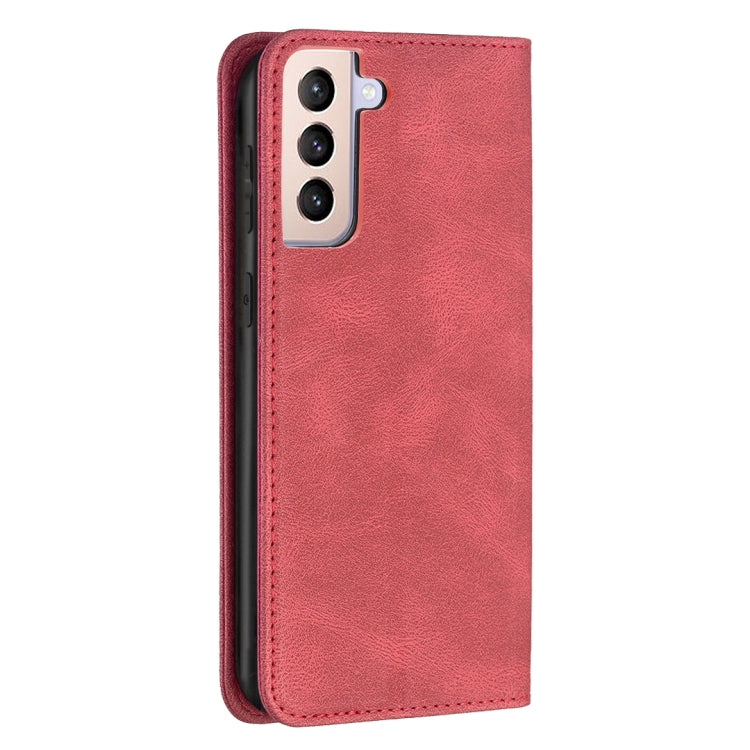 For Samsung Galaxy S21+ 5G Magnetic RFID Blocking Anti-Theft Leather Case with Holder & Card Slots & Wallet