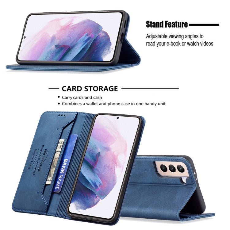 For Samsung Galaxy S21+ 5G Magnetic RFID Blocking Anti-Theft Leather Case with Holder & Card Slots & Wallet