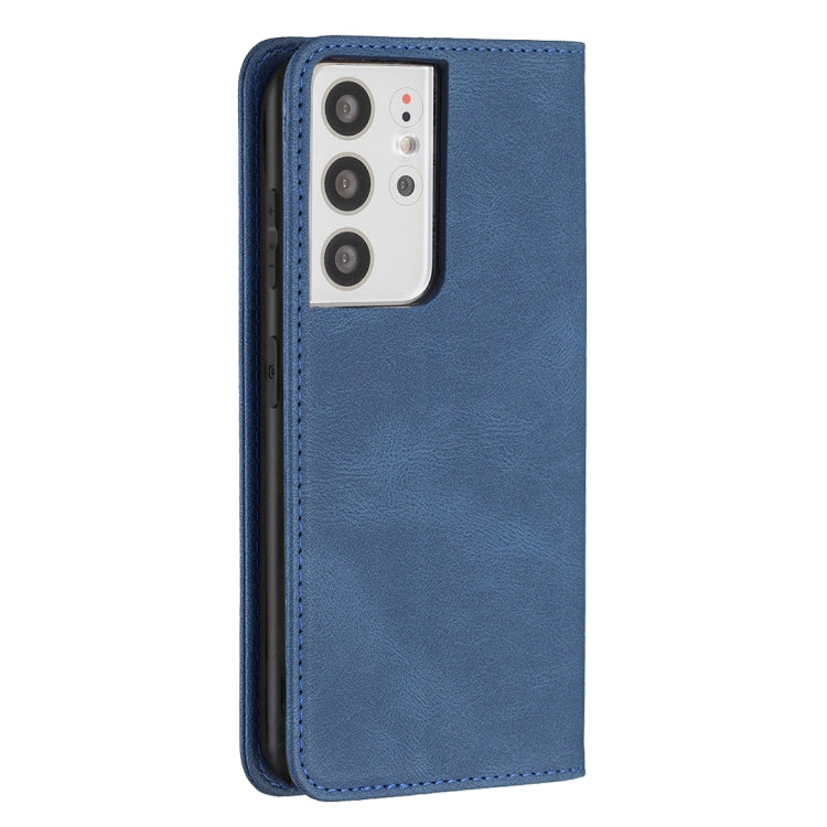 For Samsung Galaxy S21 Ultra 5G Magnetic RFID Blocking Anti-Theft Leather Case with Holder & Card Slots & Wallet