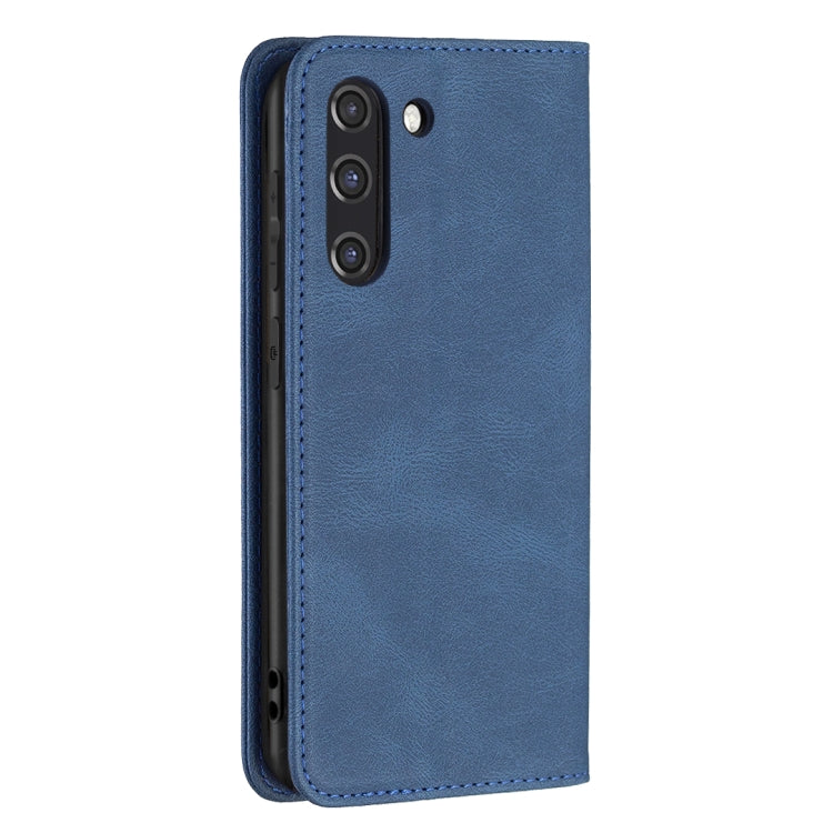For Samsung Galaxy S21 FE 5G Magnetic RFID Blocking Anti-Theft Leather Case with Holder & Card Slots & Wallet