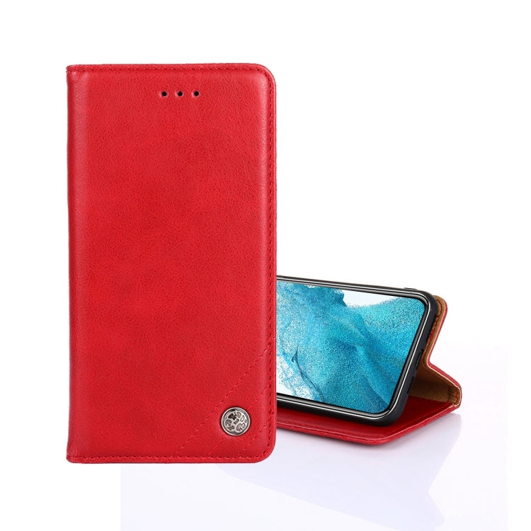 For Samsung Galaxy S22+ 5G Non-Magnetic Retro Texture Horizontal Flip Leather Case with Holder & Card Slots & Wallet