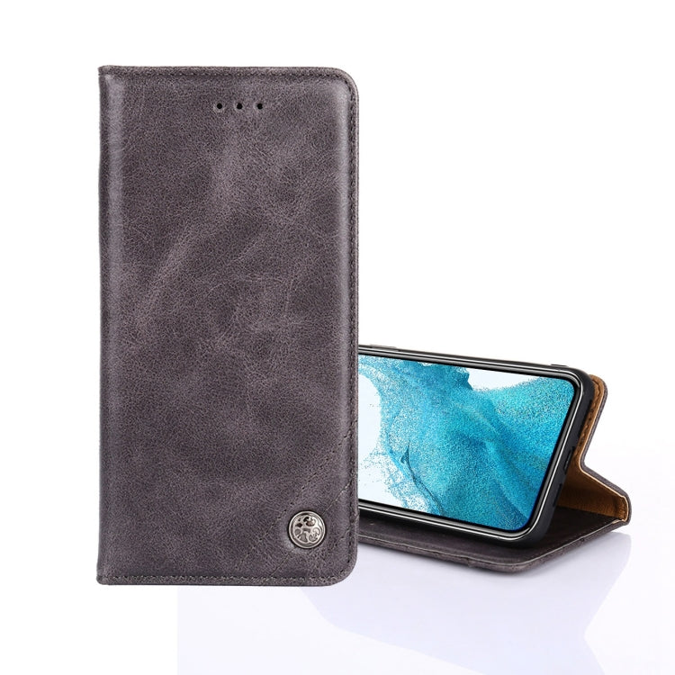 For Samsung Galaxy S22+ 5G Non-Magnetic Retro Texture Horizontal Flip Leather Case with Holder & Card Slots & Wallet