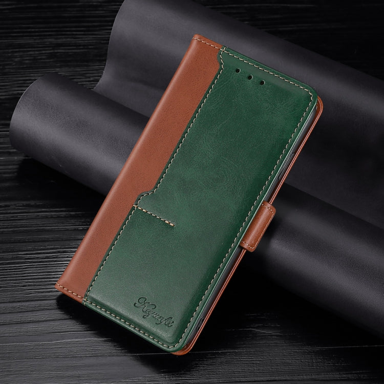 For Samsung Galaxy S22 5G Retro Texture Contrast Color Side Buckle Horizontal Flip Leather Case with Holder & Card Slots & Wallet