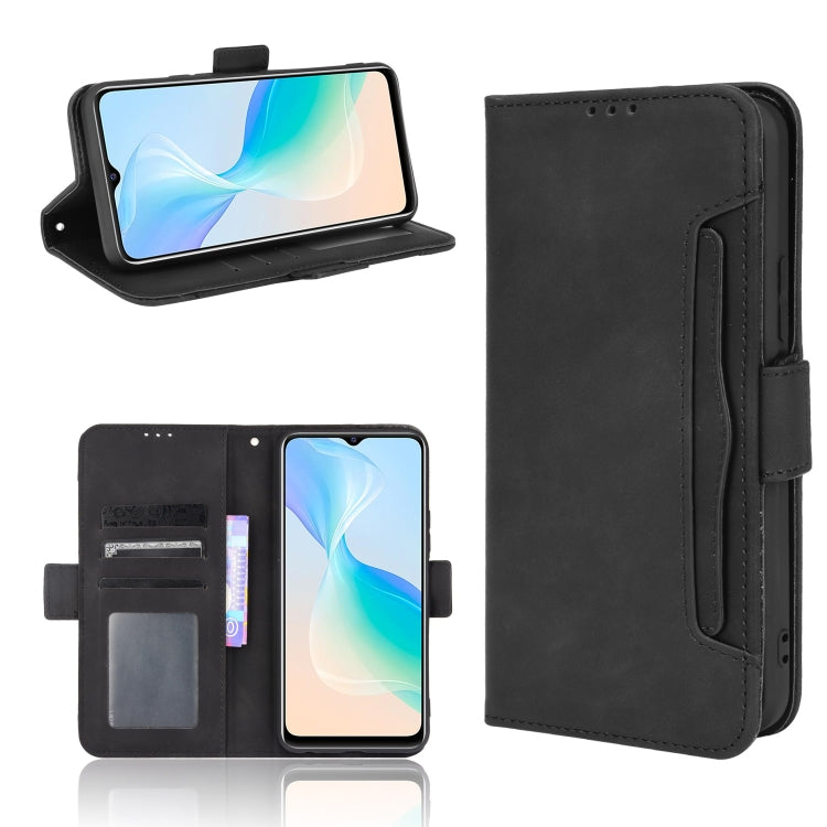 For vivo Y33S / Y21 / Y21S Skin Feel Calf Pattern Horizontal Flip Leather Case with Holder & Card Slots & Photo Frame