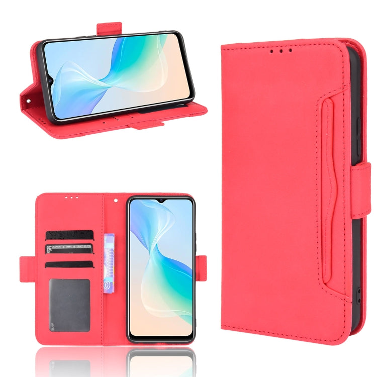 For vivo Y33S / Y21 / Y21S Skin Feel Calf Pattern Horizontal Flip Leather Case with Holder & Card Slots & Photo Frame