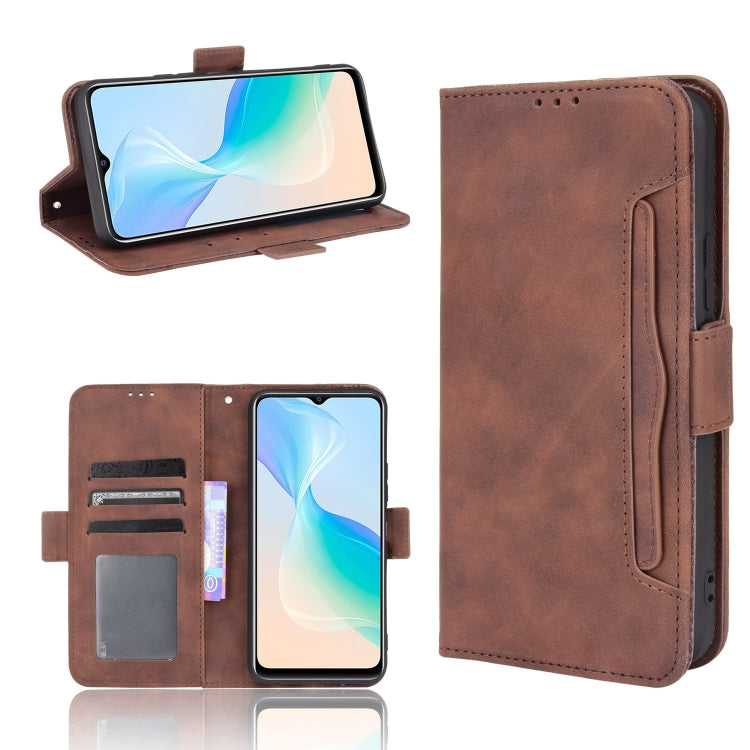 For vivo Y33S / Y21 / Y21S Skin Feel Calf Pattern Horizontal Flip Leather Case with Holder & Card Slots & Photo Frame
