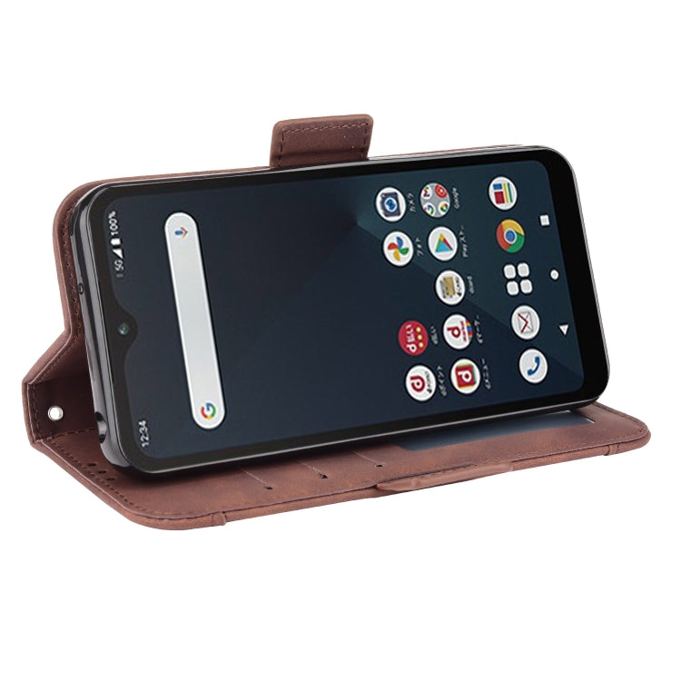 For Fujitsu Arrows We Skin Feel Calf Pattern Horizontal Flip Leather Case with Holder & Card Slots & Photo Frame