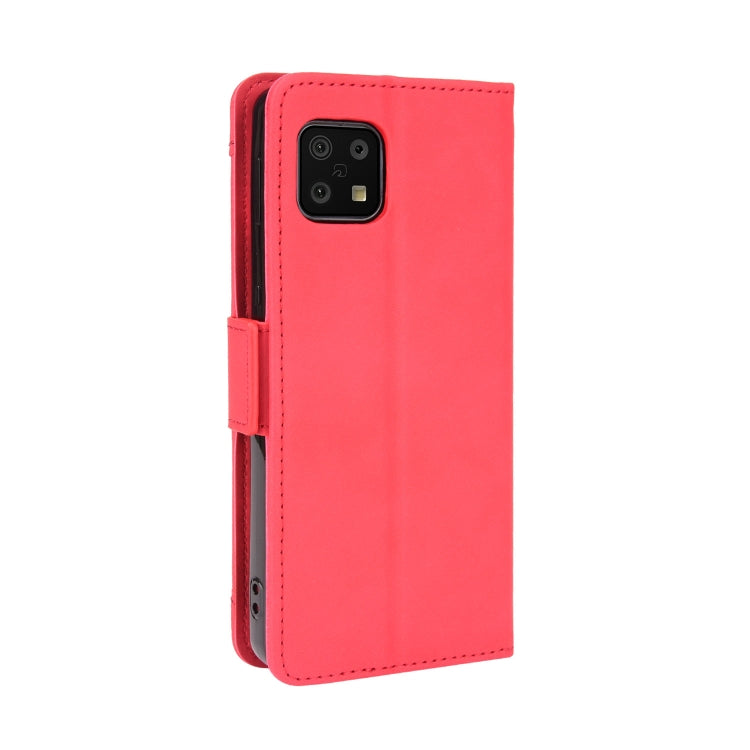 For Sharp Aquos Sense6 Skin Feel Calf Pattern Horizontal Flip Leather Case with Holder & Card Slots & Photo Frame