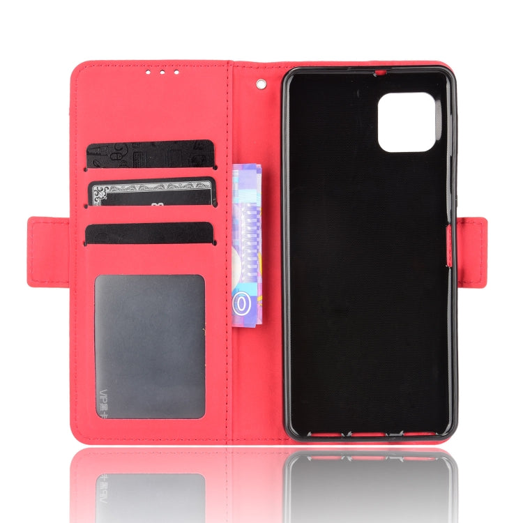 For Sharp Aquos Sense6 Skin Feel Calf Pattern Horizontal Flip Leather Case with Holder & Card Slots & Photo Frame