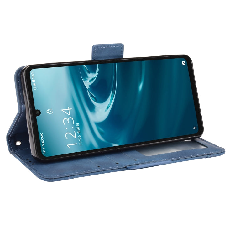 For Sharp Aquos Sense6 Skin Feel Calf Pattern Horizontal Flip Leather Case with Holder & Card Slots & Photo Frame