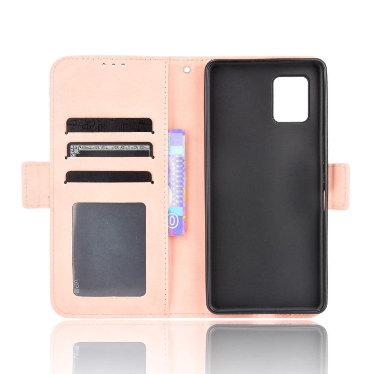 For Sharp Aquos Zero6 Skin Feel Calf Pattern Horizontal Flip Leather Case with Holder & Card Slots & Photo Frame