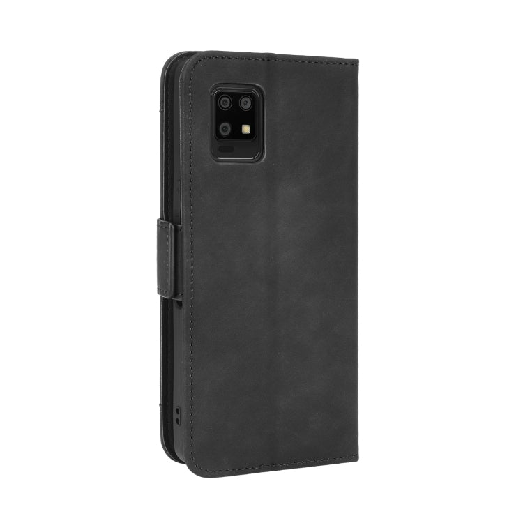 For Sharp Aquos Zero6 Skin Feel Calf Pattern Horizontal Flip Leather Case with Holder & Card Slots & Photo Frame