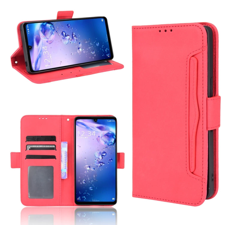 For Sharp Aquos Zero6 Skin Feel Calf Pattern Horizontal Flip Leather Case with Holder & Card Slots & Photo Frame