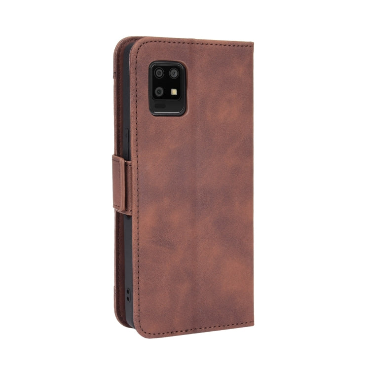 For Sharp Aquos Zero6 Skin Feel Calf Pattern Horizontal Flip Leather Case with Holder & Card Slots & Photo Frame