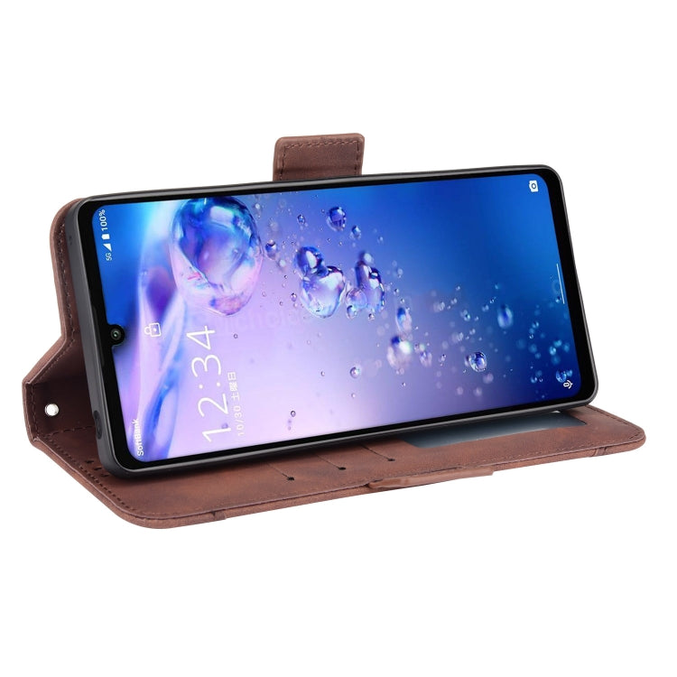 For Sharp Aquos Zero6 Skin Feel Calf Pattern Horizontal Flip Leather Case with Holder & Card Slots & Photo Frame