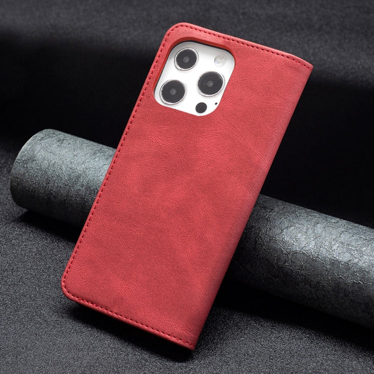 For iPhone 13 Pro Magnetic RFID Blocking Anti-Theft Leather Case with Holder & Card Slots & Wallet