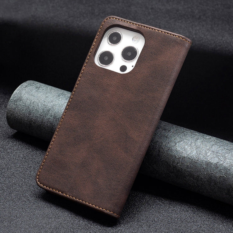 For iPhone 13 Pro Magnetic RFID Blocking Anti-Theft Leather Case with Holder & Card Slots & Wallet