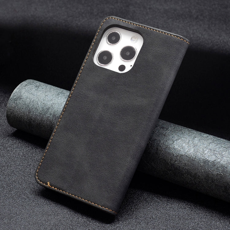 For iPhone 13 Pro Magnetic RFID Blocking Anti-Theft Leather Case with Holder & Card Slots & Wallet
