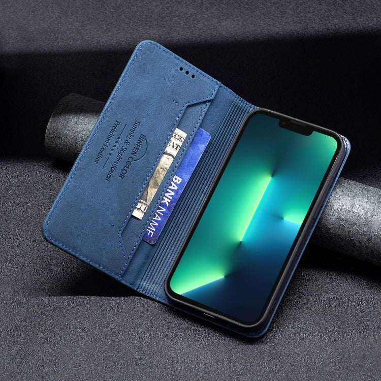 For iPhone 13 Pro Magnetic RFID Blocking Anti-Theft Leather Case with Holder & Card Slots & Wallet