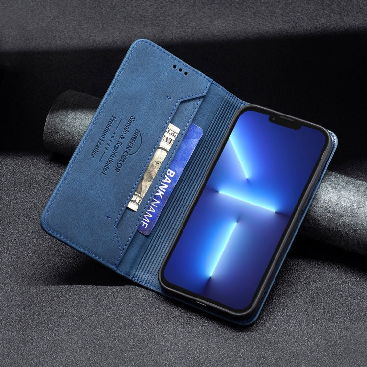 For iPhone 13 Pro Max Magnetic RFID Blocking Anti-Theft Leather Case with Holder & Card Slots & Wallet