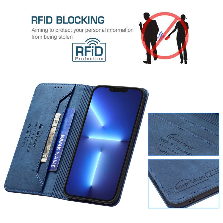 For iPhone 13 Pro Max Magnetic RFID Blocking Anti-Theft Leather Case with Holder & Card Slots & Wallet