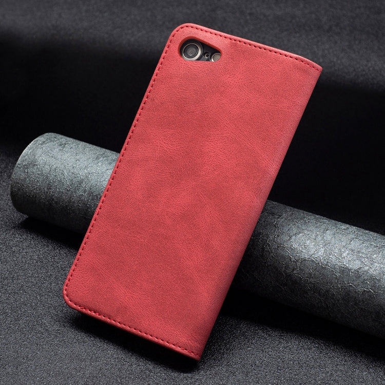For iPhone SE 2022 / SE 2020 / 8 / 7 Magnetic RFID Blocking Anti-Theft Leather Case with Holder & Card Slots & Wallet