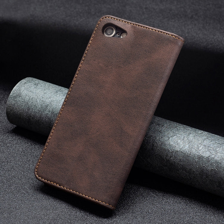 For iPhone SE 2022 / SE 2020 / 8 / 7 Magnetic RFID Blocking Anti-Theft Leather Case with Holder & Card Slots & Wallet