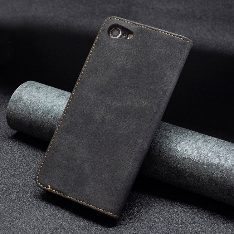 For iPhone SE 2022 / SE 2020 / 8 / 7 Magnetic RFID Blocking Anti-Theft Leather Case with Holder & Card Slots & Wallet