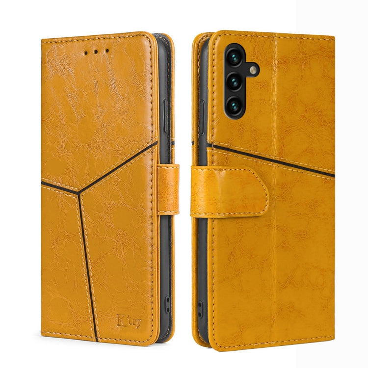 For Samsung Galaxy A13 5G Geometric Stitching Horizontal Flip Leather Case with Holder & Card Slots & Wallet