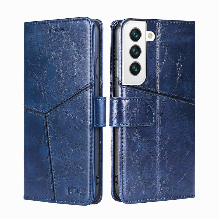 For Samsung Galaxy S22 5G Geometric Stitching Horizontal Flip Leather Case with Holder & Card Slots & Wallet