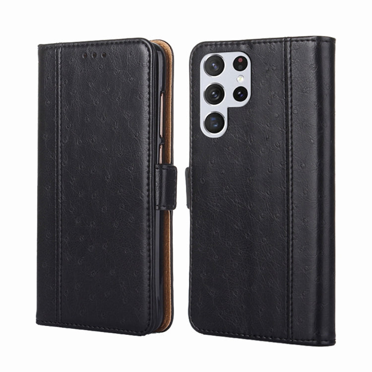 For Samsung Galaxy S22 Ultra 5G Ostrich Texture Horizontal Flip Leather Case with Holder & Card Slots & Wallet