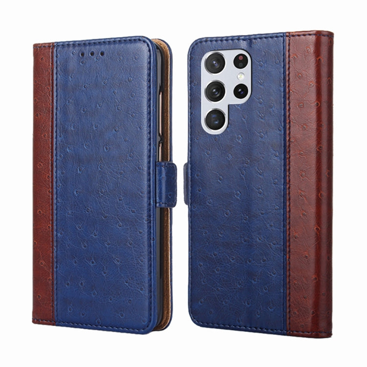 For Samsung Galaxy S22 Ultra 5G Ostrich Texture Horizontal Flip Leather Case with Holder & Card Slots & Wallet