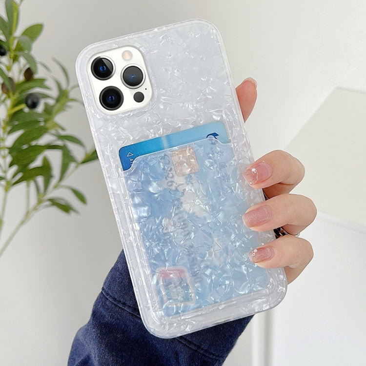 For iPhone 13 Shell Texture TPU Protective Case with Card Slot