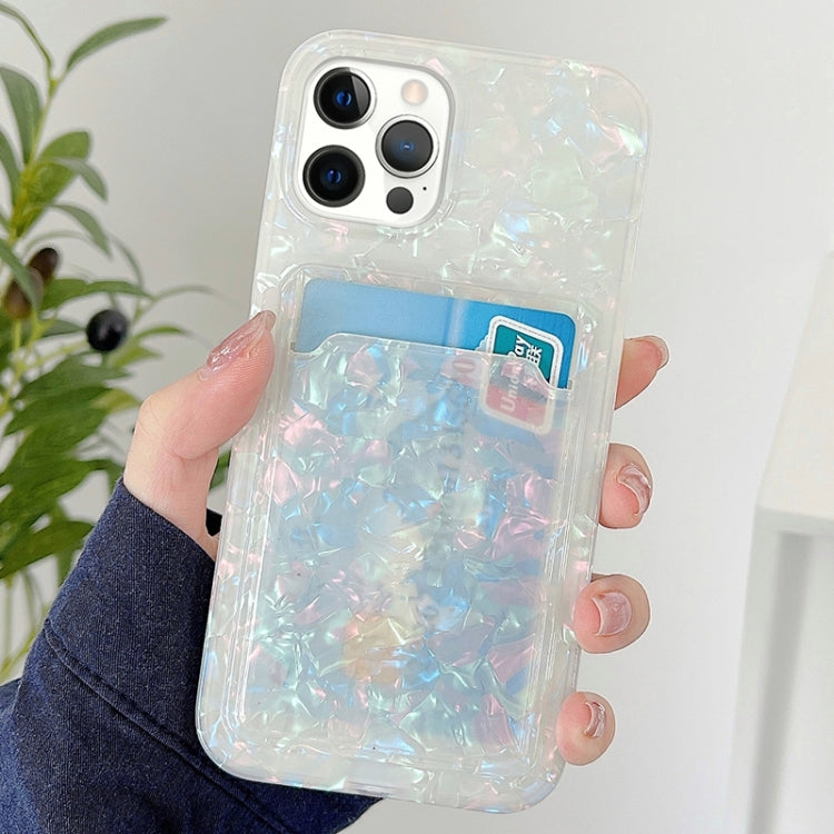 For iPhone 13 Shell Texture TPU Protective Case with Card Slot