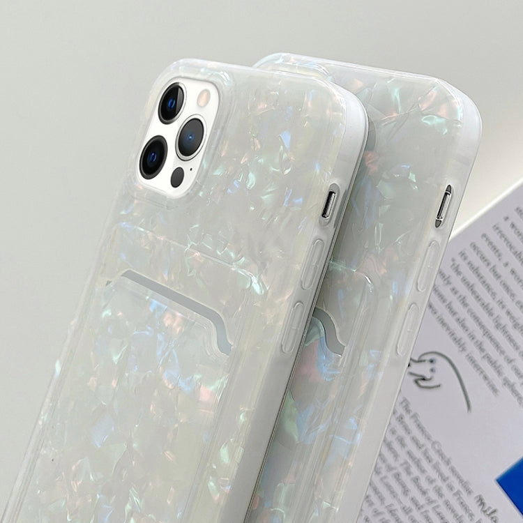 For iPhone 13 Shell Texture TPU Protective Case with Card Slot